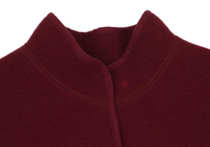 Mademoiselle NON NON Wool Stand Jacket Burgundy Size M