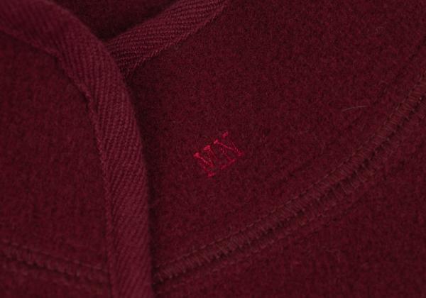 Mademoiselle NON NON Wool Stand Jacket Burgundy Size M