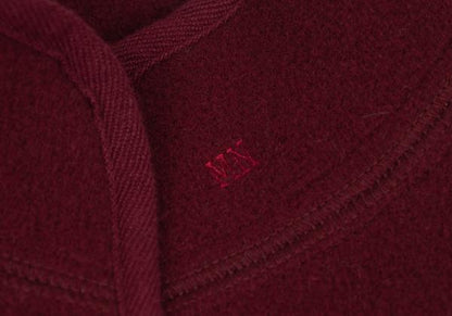Mademoiselle NON NON Wool Stand Jacket Burgundy Size M