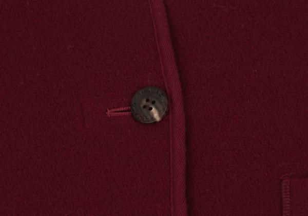 Mademoiselle NON NON Wool Stand Jacket Burgundy Size M