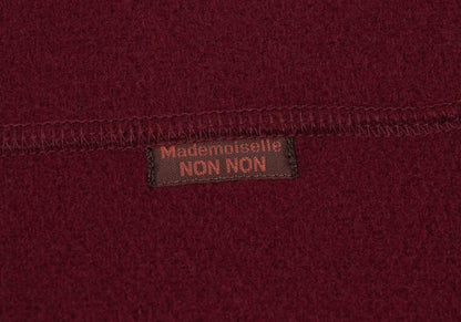 Mademoiselle NON NON Wool Stand Jacket Burgundy Size M