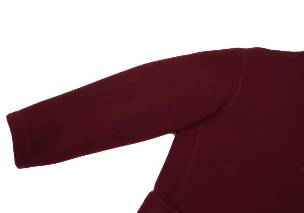 Mademoiselle NON NON Wool Stand Jacket Burgundy Size M