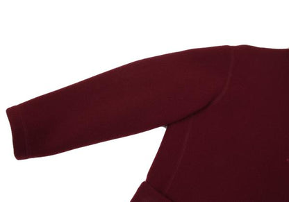 Mademoiselle NON NON Wool Stand Jacket Burgundy Size M