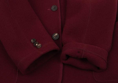 Mademoiselle NON NON Wool Stand Jacket Burgundy Size M