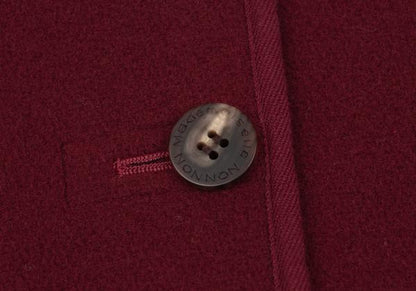 Mademoiselle NON NON Wool Stand Jacket Burgundy Size M