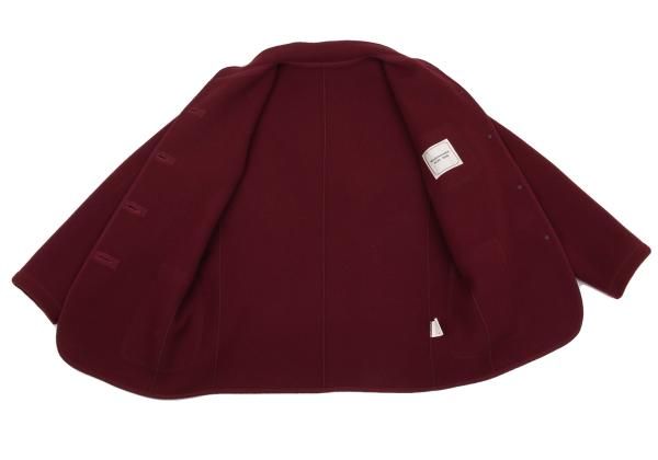 Mademoiselle NON NON Wool Stand Jacket Burgundy Size M