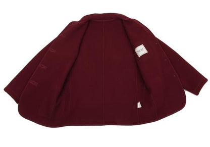 Mademoiselle NON NON Wool Stand Jacket Burgundy Size M