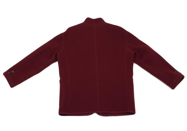 Mademoiselle NON NON Wool Stand Jacket Burgundy Size M