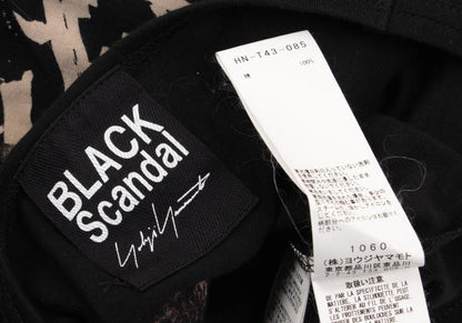 BLACK Scandal Yohji Yamamoto T-Shirt Black/Beige Size 3