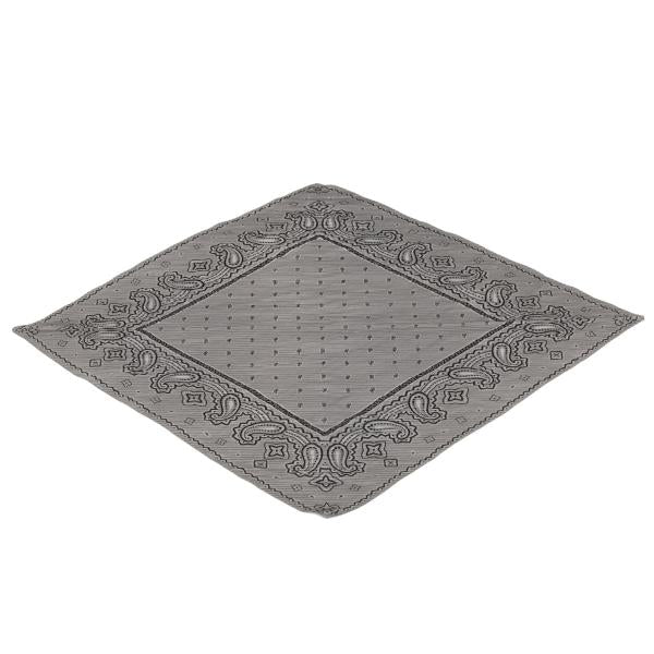 ISSEY MIYAKE Paisley Print Grey Black Stole