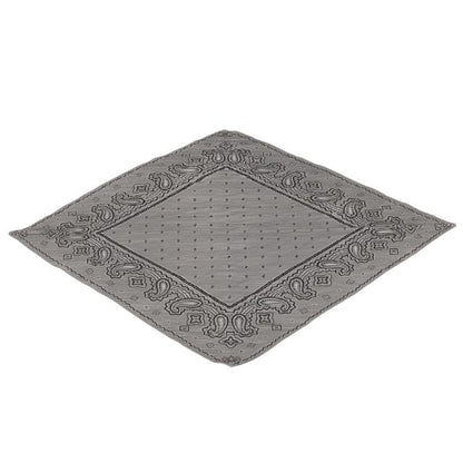 ISSEY MIYAKE Paisley Print Grey Black Stole