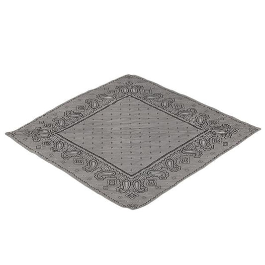 ISSEY MIYAKE Paisley Print Grey Black Stole