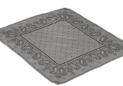 ISSEY MIYAKE Paisley Print Grey Black Stole