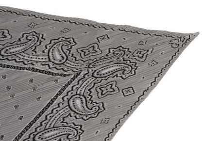 ISSEY MIYAKE Paisley Print Grey Black Stole
