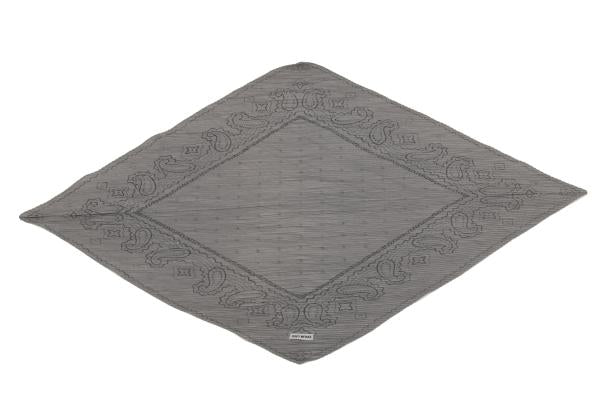 ISSEY MIYAKE Paisley Print Grey Black Stole