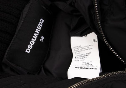 Dsquared2 DSQUARED Knit Neck Down Jacket Black Size 38