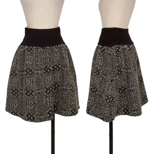 Y's Wool Nylon Rib Waist Skirt Size M
