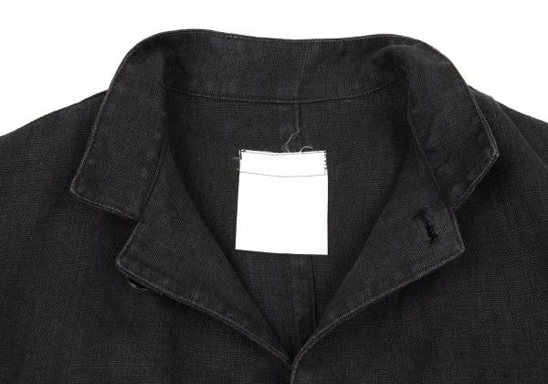 Y's Linen Mao Collar Long Jacket Size M