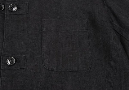 Y's Linen Mao Collar Long Jacket Size M