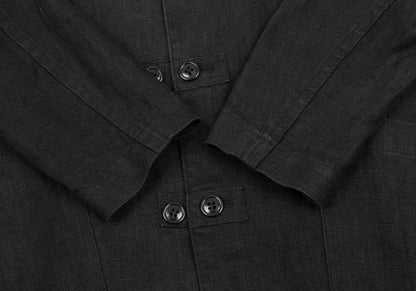 Y's Linen Mao Collar Long Jacket Size M