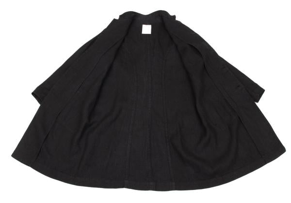 Y's Linen Mao Collar Long Jacket Size M