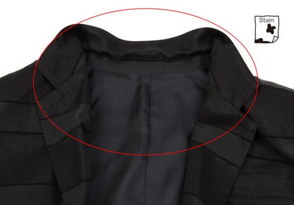 Y's Cotton Blend Border Weave Short Jacket Black Size M