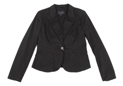 ARMANI JEANS Cotton Stretch 1B Jacket Black Size 46