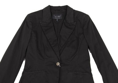 ARMANI JEANS Cotton Stretch 1B Jacket Black Size 46