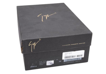 GIUSEPPE ZANOTTI Patent Embossed Heels Black Size 36 (22cm)