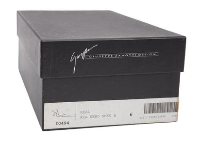 GIUSEPPE ZANOTTI Croco Embossed Heels Black Size 36 (23cm)