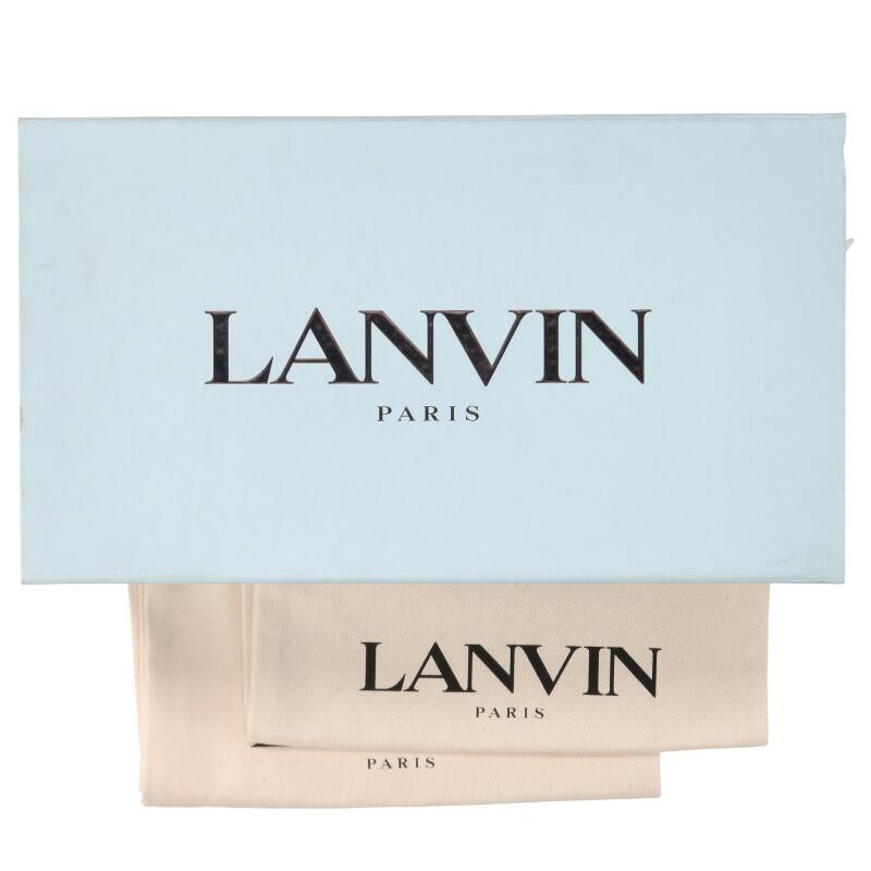 LANVIN FM-FSDL00 Check Inner Fur Sneakers Size 7.5