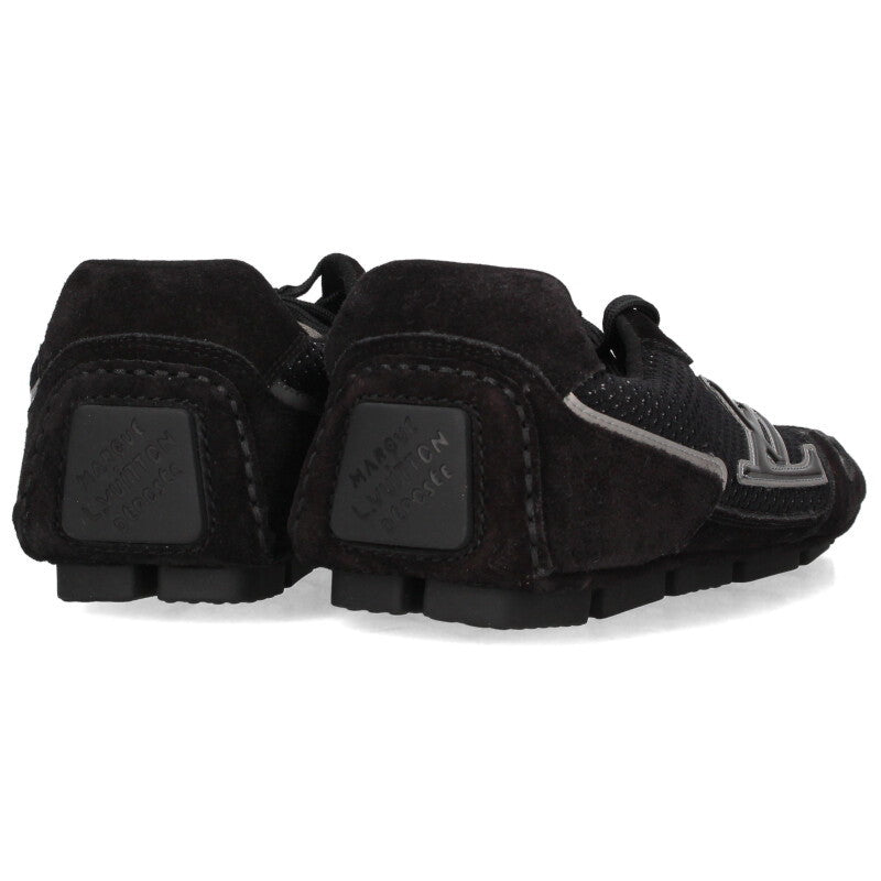 Louis Vuitton Leather Sneakers Black Size 8