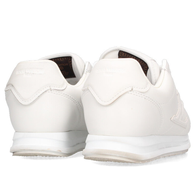Louis Vuitton LV Logo Leather Sneakers White Size 8.5
