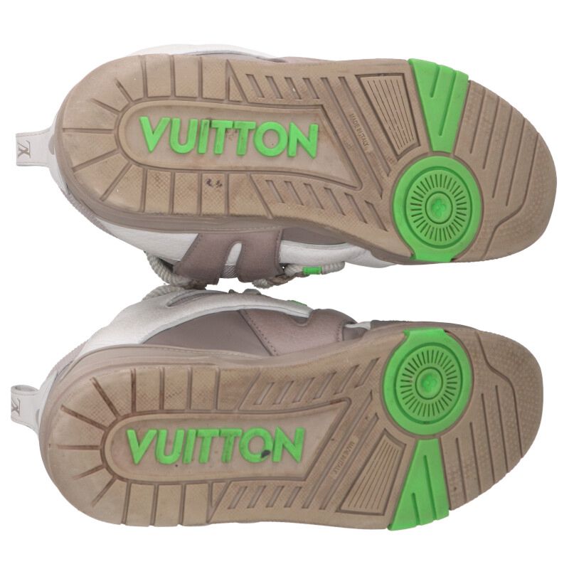 Louis Vuitton Sneakers Gray x Green Size 7.5