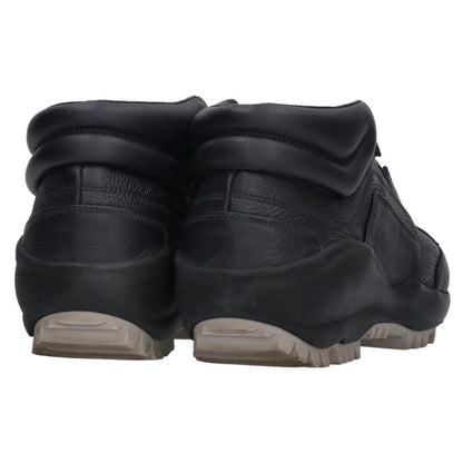 LANVIN Paper Effect Leather Running Sneakers Black Size 9