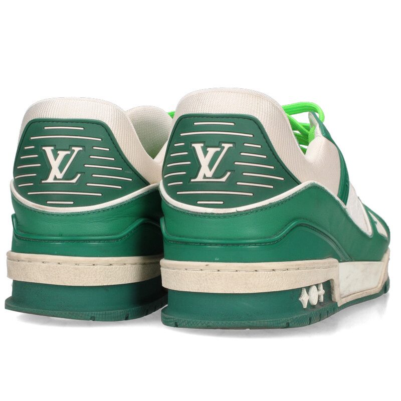 Louis Vuitton LV Sneakers White x Green Size 8.5