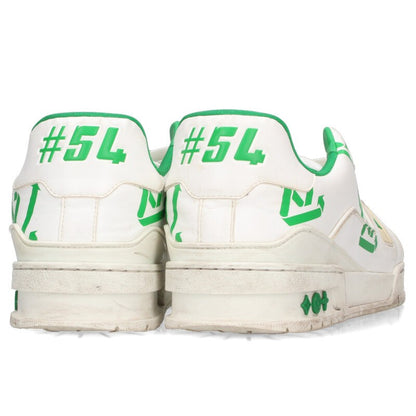 Louis Vuitton LV Leather Sneakers White x Green Size 8