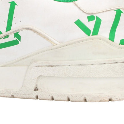Louis Vuitton LV Leather Sneakers White x Green Size 8
