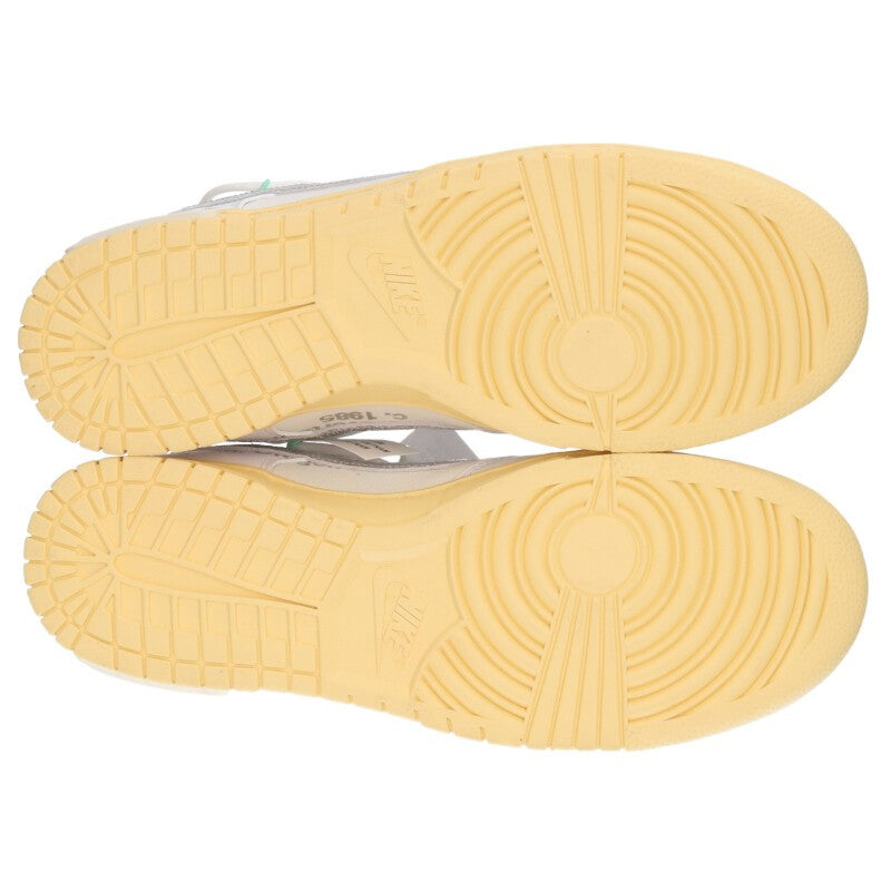 NIKE OFF-WHITE Dunk Low The 50 White Silver Size 10