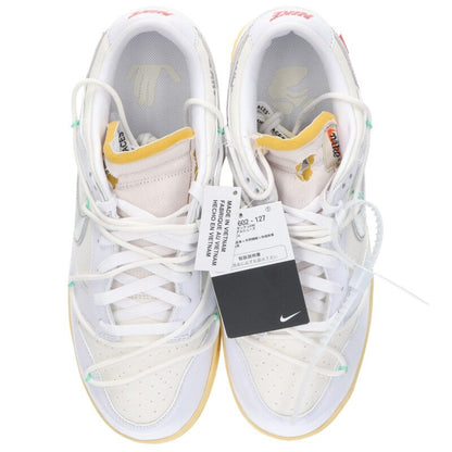 NIKE OFF-WHITE Dunk Low The 50 White Silver Size 10