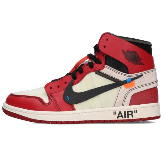 NIKE OFF-WHITE Air Jordan 1 Red White Size 8