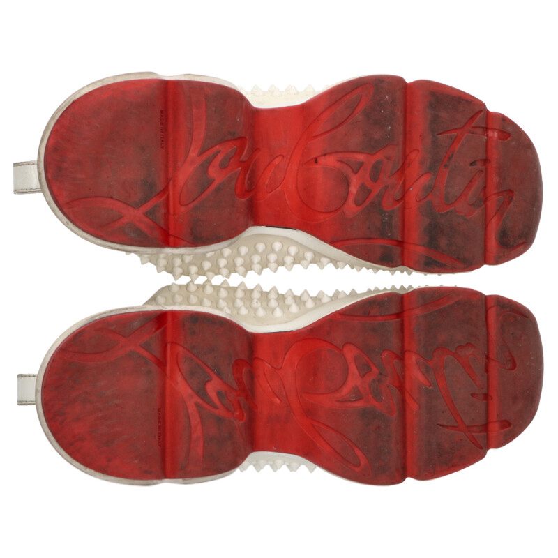 Christian Louboutin Spike Low-Top Sneakers White Size 10