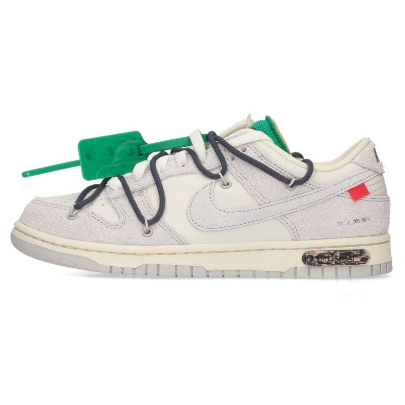 NIKE OFF-WHITE Dunk Low The 50 Lot 20 White Gray Size 8