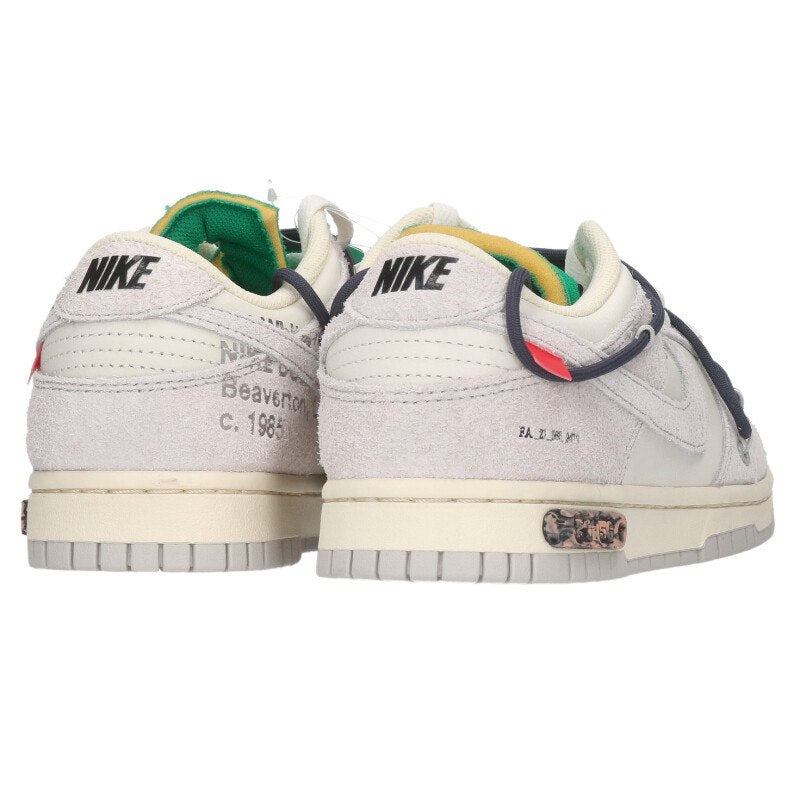 NIKE OFF-WHITE Dunk Low The 50 Lot 20 White Gray Size 8