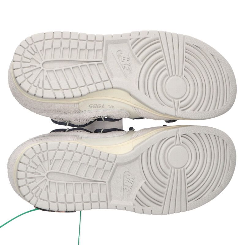 NIKE OFF-WHITE Dunk Low The 50 Lot 20 White Gray Size 8