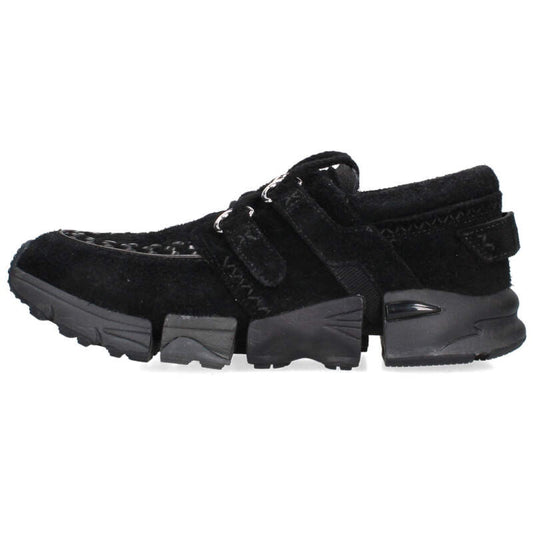 THE SALVAGES Suede Low-Cut Sneakers Black Size 7.5