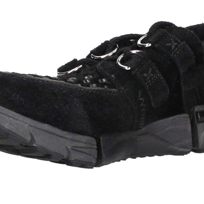 THE SALVAGES Suede Low-Cut Sneakers Black Size 7.5