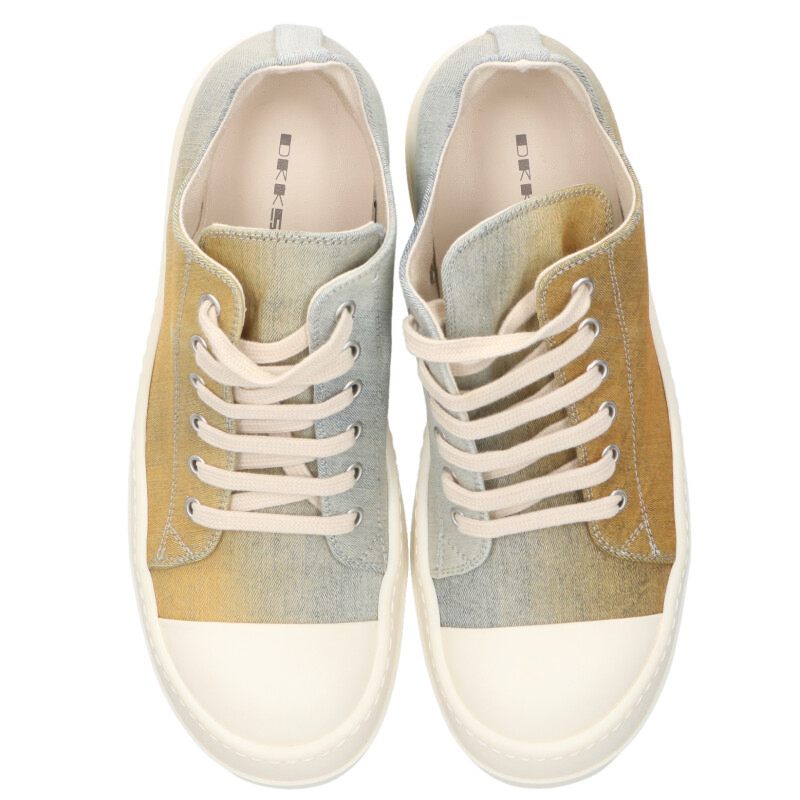 DRKSHDW RAMONES LOW Denim Sneakers Orange x Blue x White Size 40