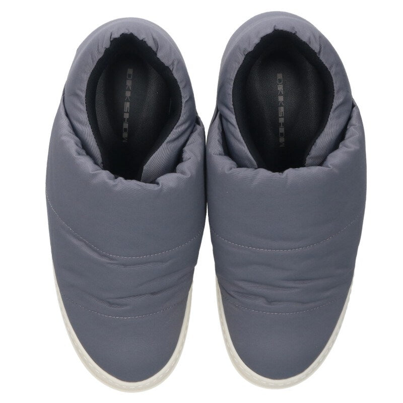 DRKSHDW PUFFER SLIP ON Fur Sneakers Gray x White Size 43