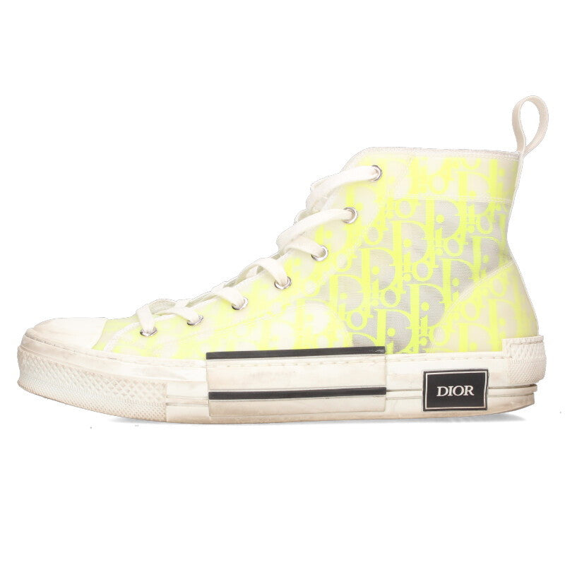 DIOR B23 Oblique High-Top Sneakers Yellow Size 9.5